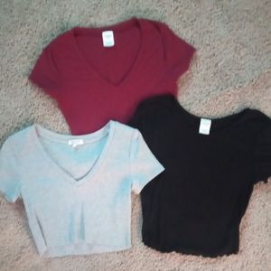 Woman's lot Crop tops three tops